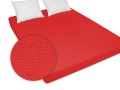 prześcieradło z gumką 140x200 cm w kolorze czerwonym materiał frotte