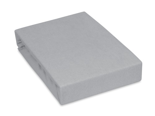 prześcieradło z gumką 90x200 cm grube frotte kolor popielaty