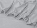 prześcieradło w kolorze popielatym z gumką frotte wymiar 90/200 cm