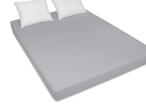 prześcieradło z materiału frotowego 160/200 cm w kolorze popielatym