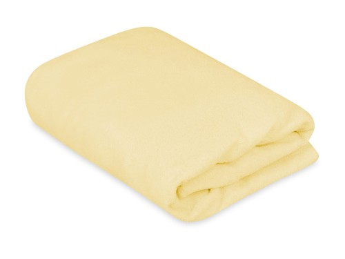 prześcieradło z materiału frotowego 50/70 cm w kolorze żółtym