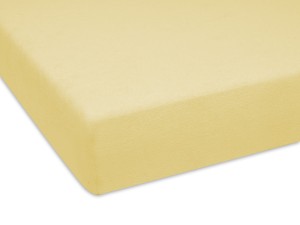 Prześcieradło z gumką 70x140 cm grube z frotte żółte