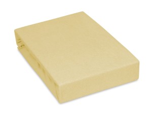 Prześcieradło z gumką 90x190 cm grube z frotte żółte
