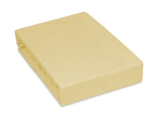 prześcieradło frotte gramatura 180 z gumką kolor żółym rozmiar 120x200 cm