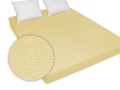 porządne prześcieradło na łóżko z frotty w kolorze żółtym 160x200 cm