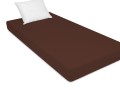 prześcieradło z gumką 120x200 cm grube frotte kolor brązowy