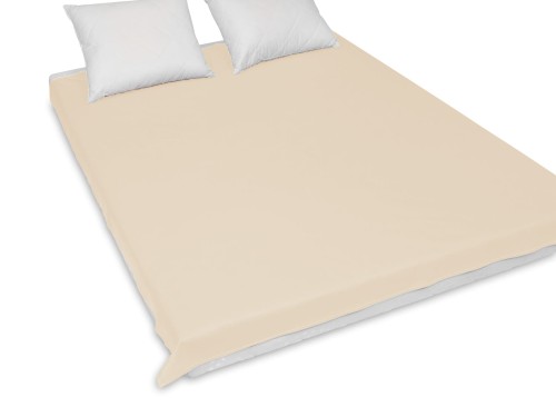 prześcieradło tradycyjne na materac 160x200 cm kolor ecru satyna