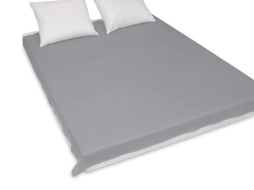 prześcieradło bez gumki na łóżko 160/200 cm kolor jasnopopielaty