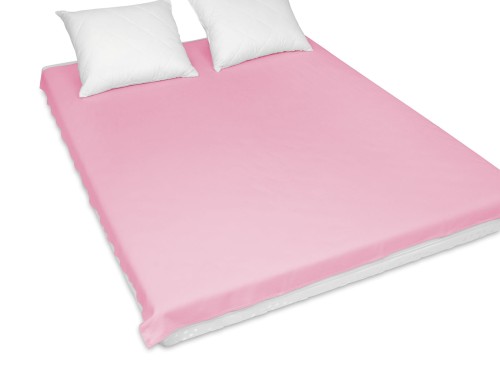prześcieradło klasyczne na materac 160/200 cm w kolorze różowe flenela