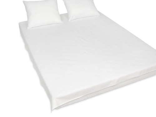 prześcieradło bez gumki na materac 160/200 cm bawełna kolor biały