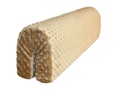 ochraniacz na barierkę do łóżeczka minky z polaru beżowy