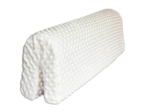 Ochraniacz piankowy na barierkę w łóżeczku w kolorze ecru minky