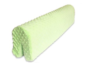 Ochraniacz piankowy na barierkę w łóżeczku w kolorze limonkowym minky